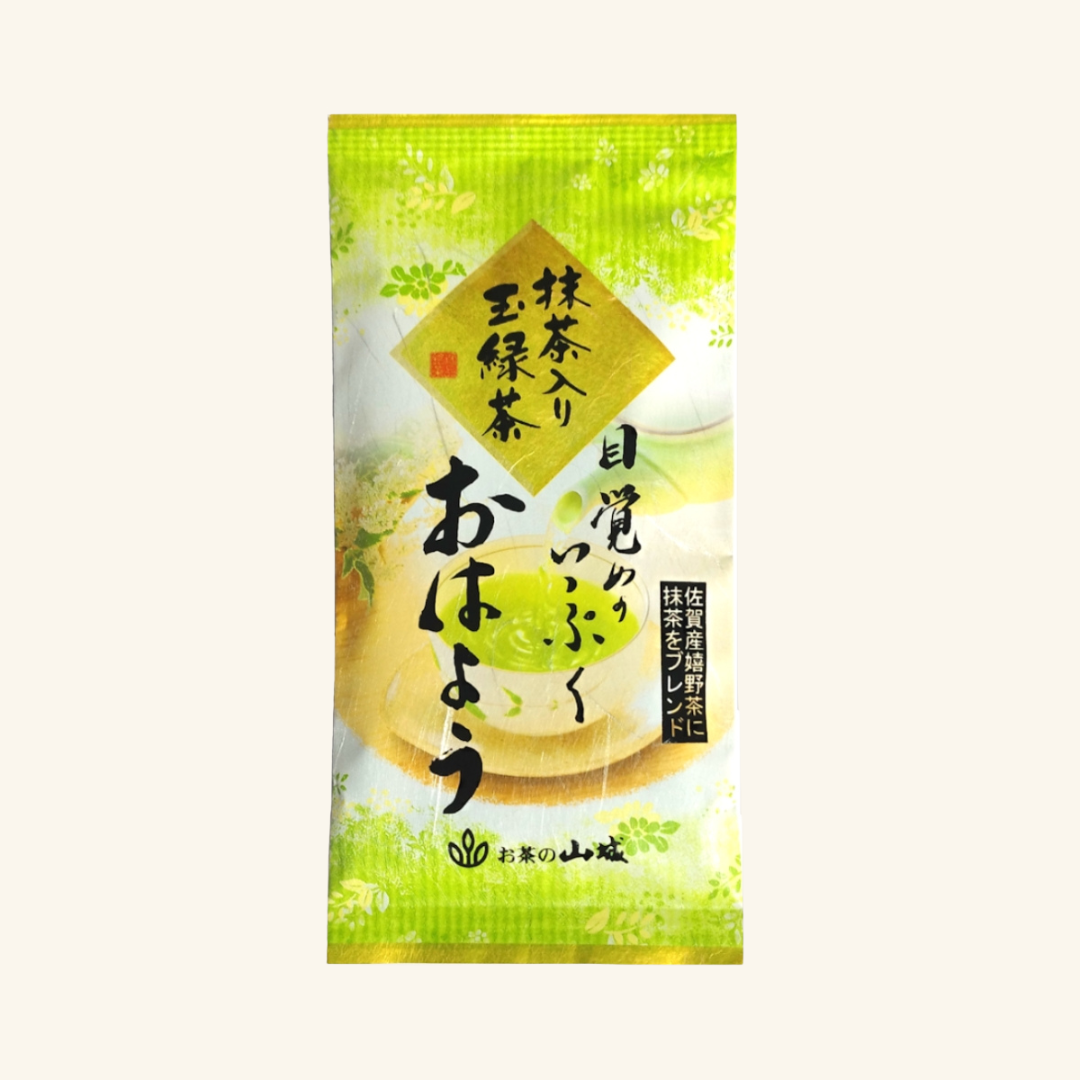 Matcha green tea Good morning