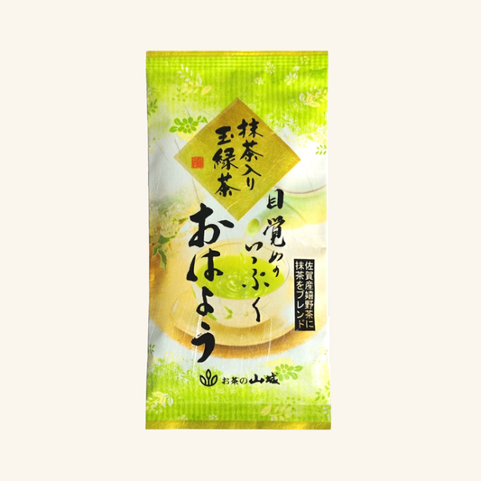 抹茶入り玉緑茶　おはよう