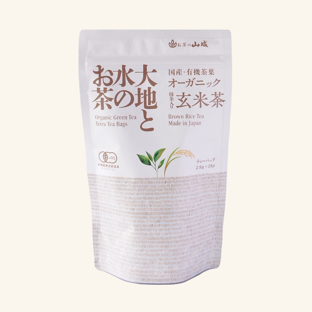 大地と水のお茶　有機抹茶入り【玄米茶】  25ｐ入