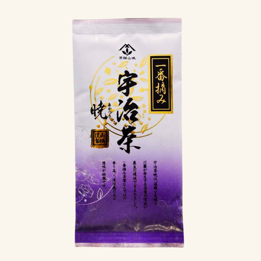 宇治茶暁一番摘み　80ｇ first flush green tea