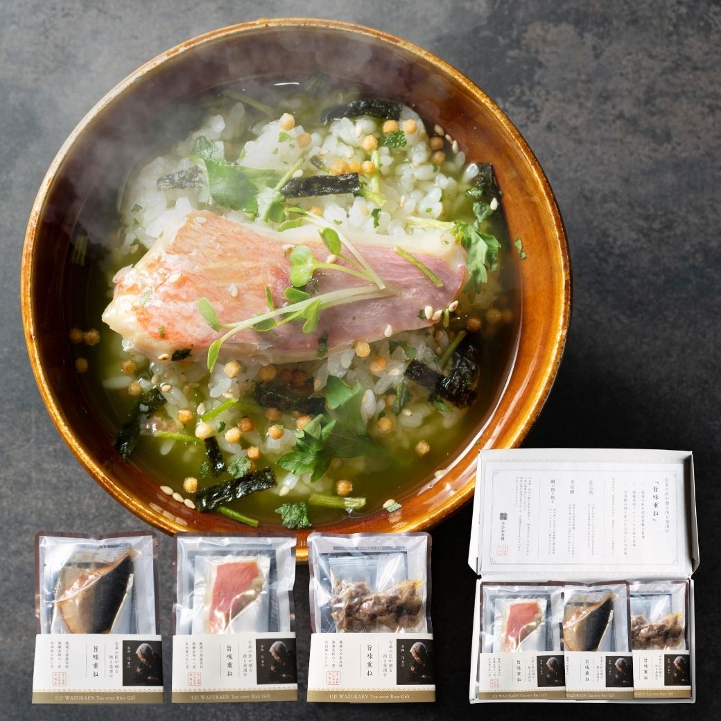 Uji Wazuka Garden Premium Seafood Ochazuke with Gyokuro Tea ‘Layered Umami’ 3-Meal Set
