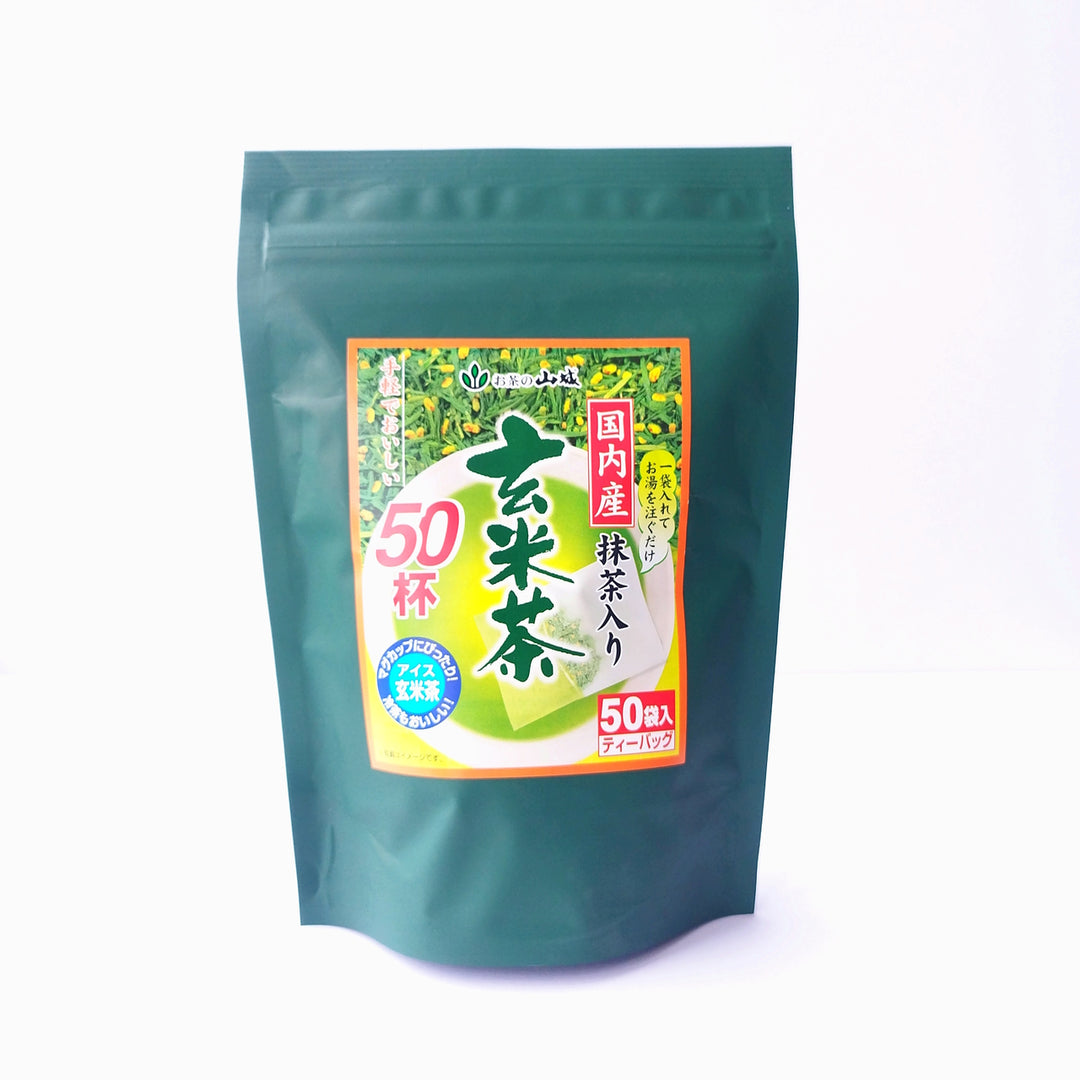 50 Genmaicha tea bags with domestic matcha