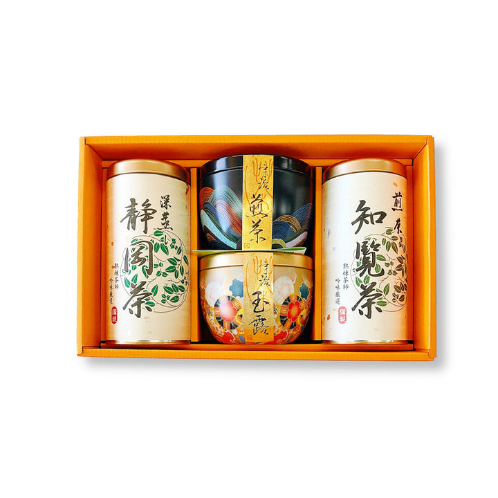 Gift Assortment of Uji Gyokuro, Uji Sencha, deep-steamed Shizuoka tea, and Chiran Sencha carefully selected by a skilled tea master MT-50A